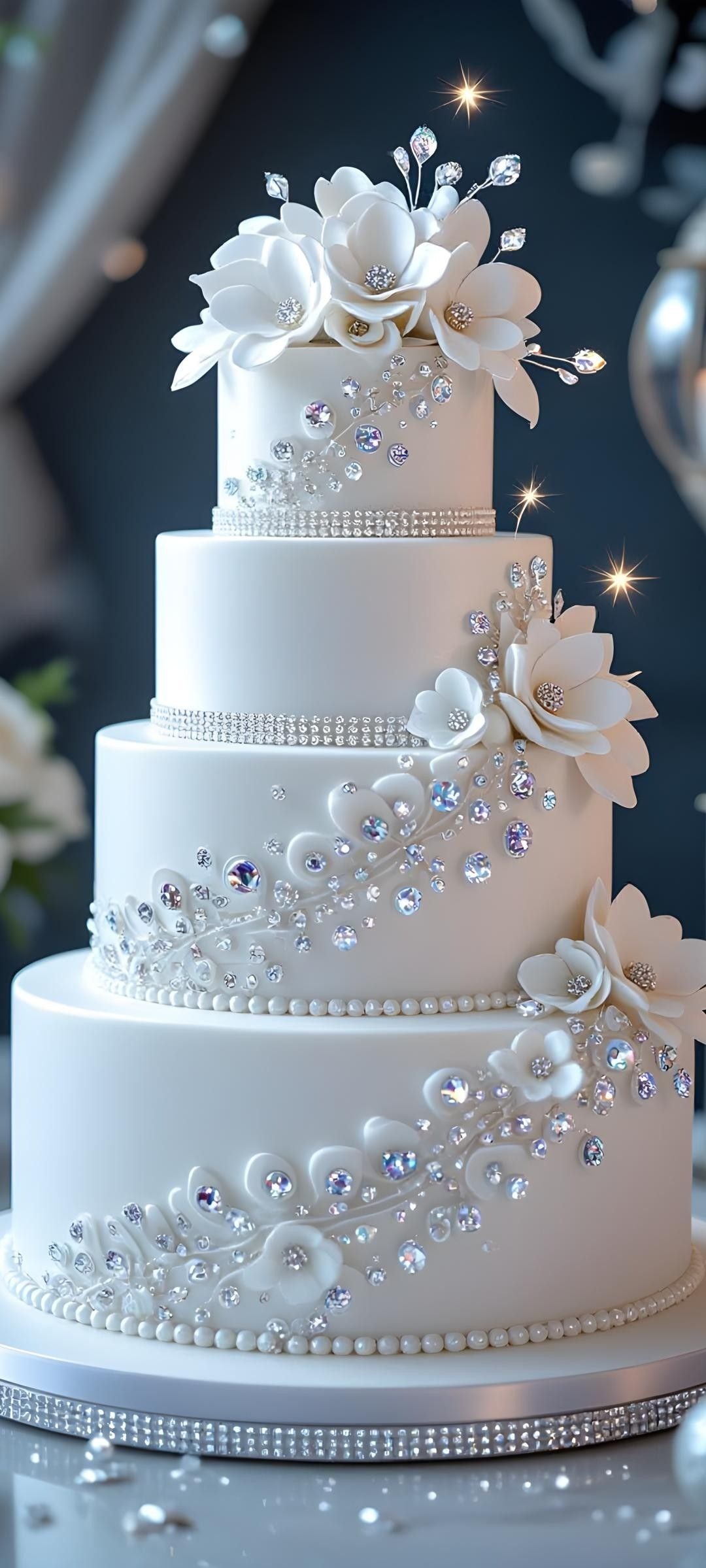 Gâteau de Mariage Élégant